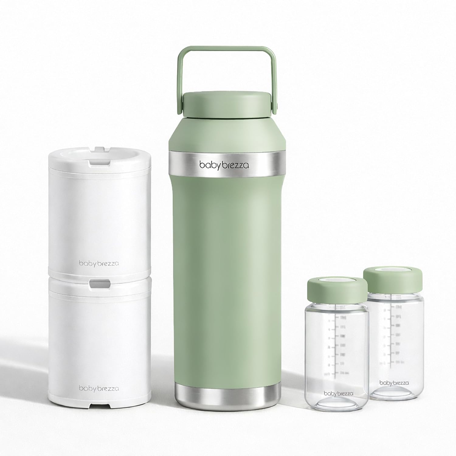 Baby Brezza portable breastmilk cooler with bottles