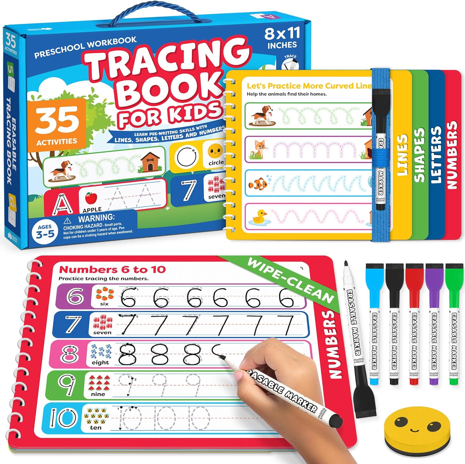 Letter tracing book kit for kids